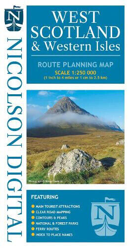 Nicolson West Scotland & Western Isles: Route Planning Map by Val Fry
