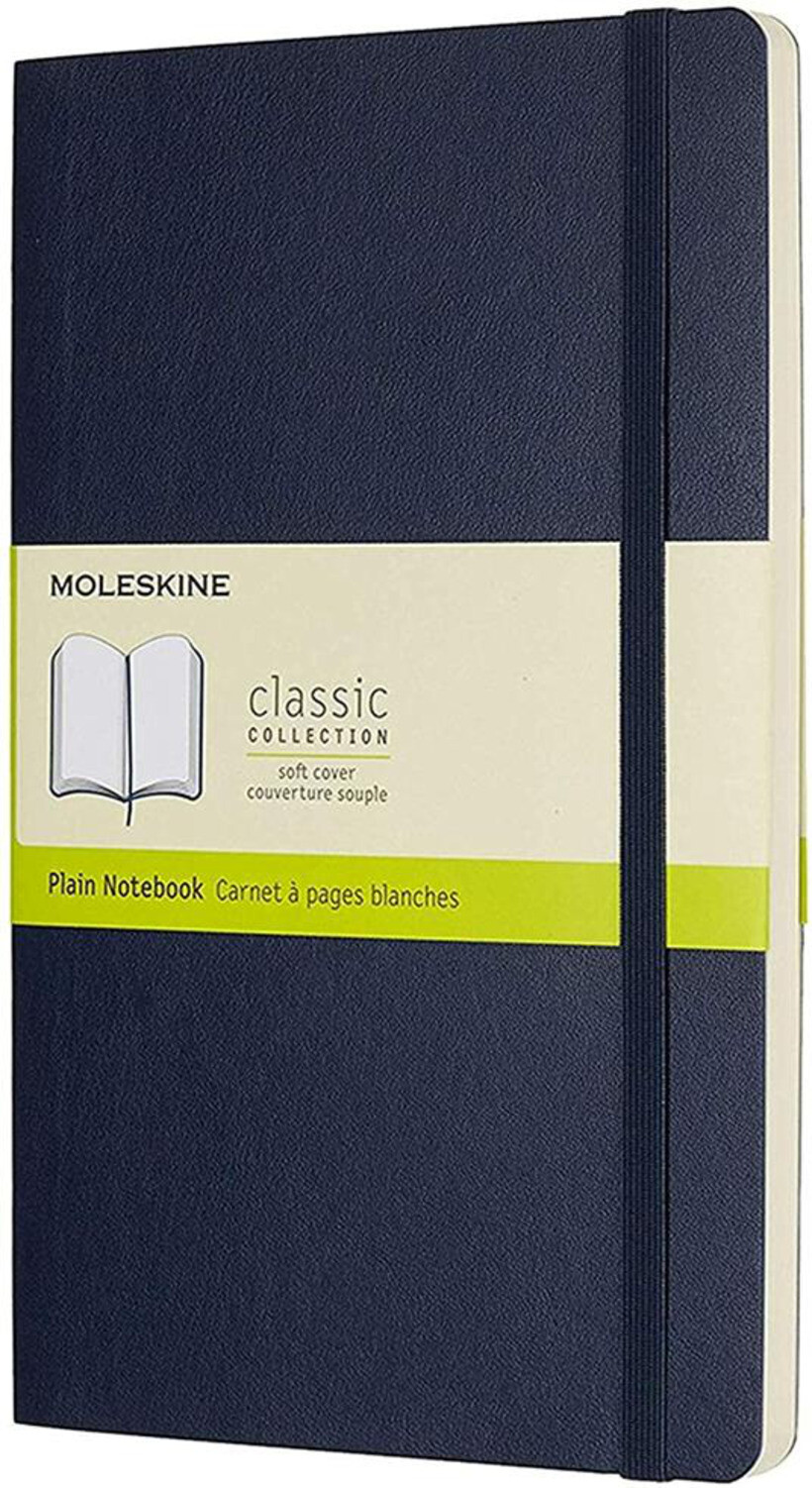 NOTEBOOK. LARGE, PLAIN, SOFT COVER, SAPPHIRE BLUE -  8055002854757