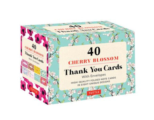 Cherry Blossoms, 40 Thank You Cards with Envelopes: (4 1/2 X 3 Inch Blank