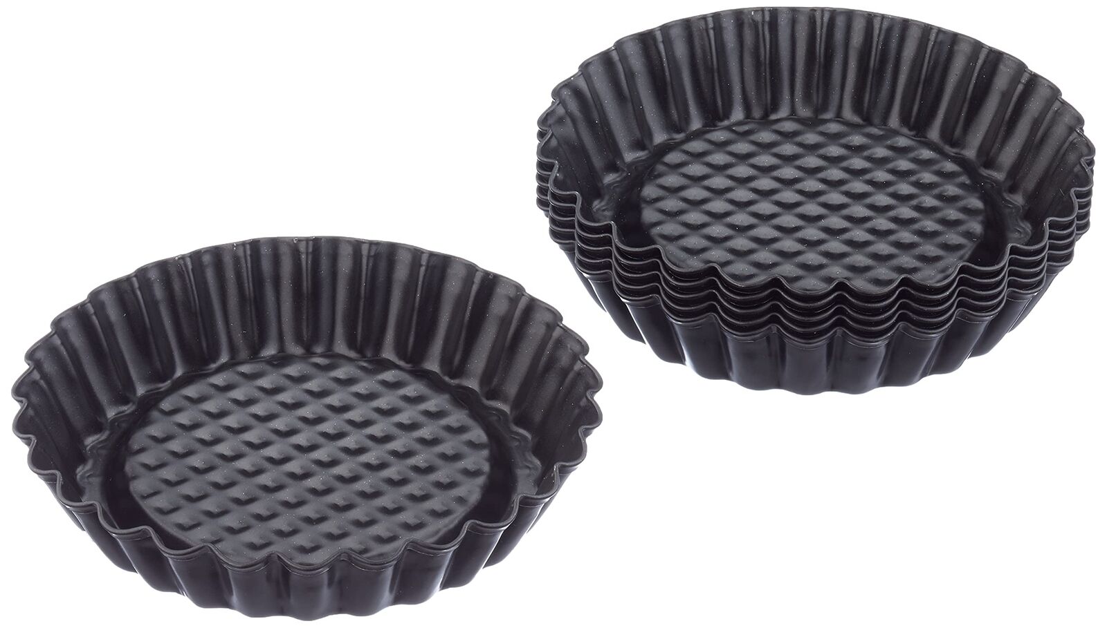 ORIGINAL KAISER CLASSIC Stampi crostatine Nero 10cm 6 pezzi