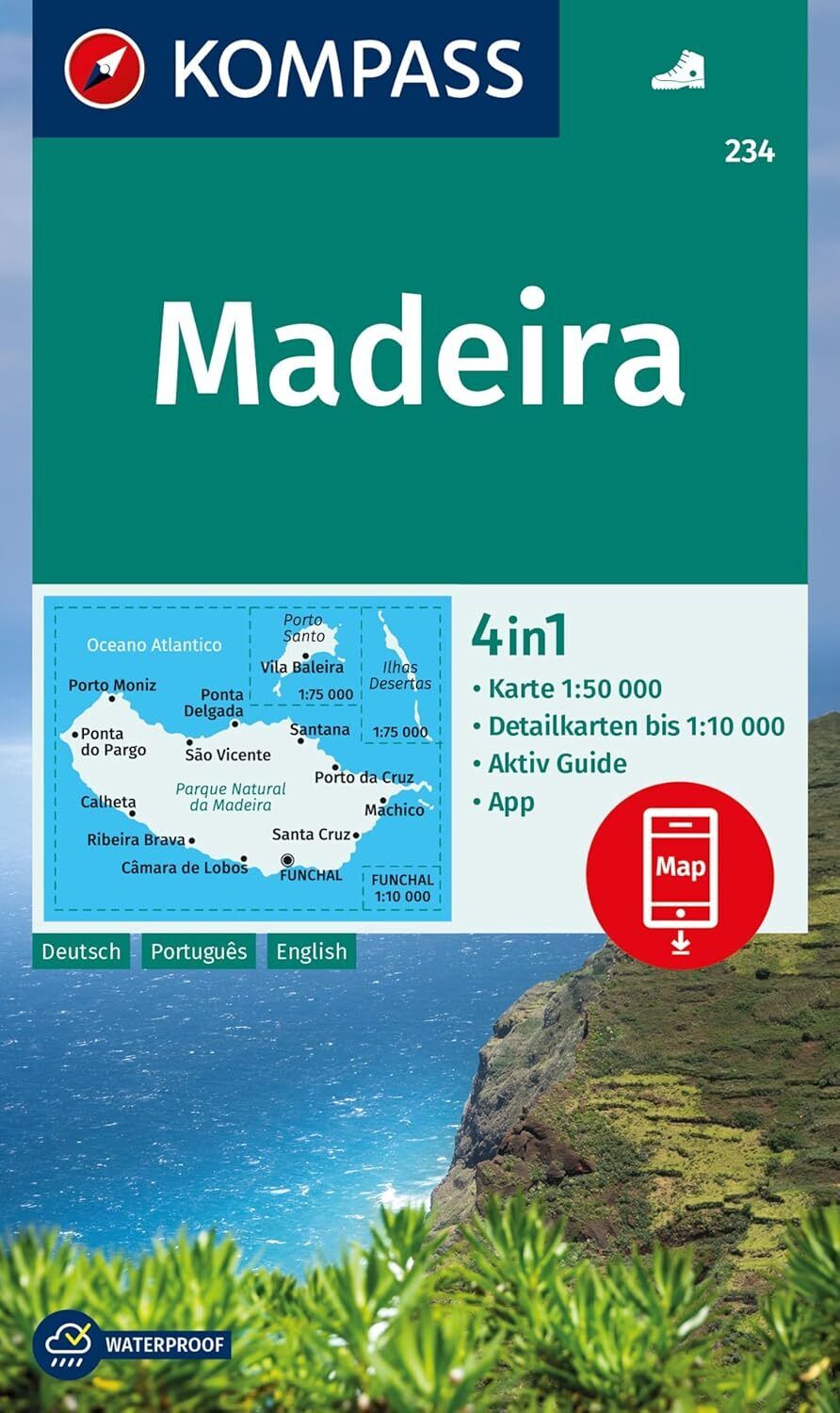 9783991540755 Kompass WK234 Madeira: wandelkaart 1:50.000