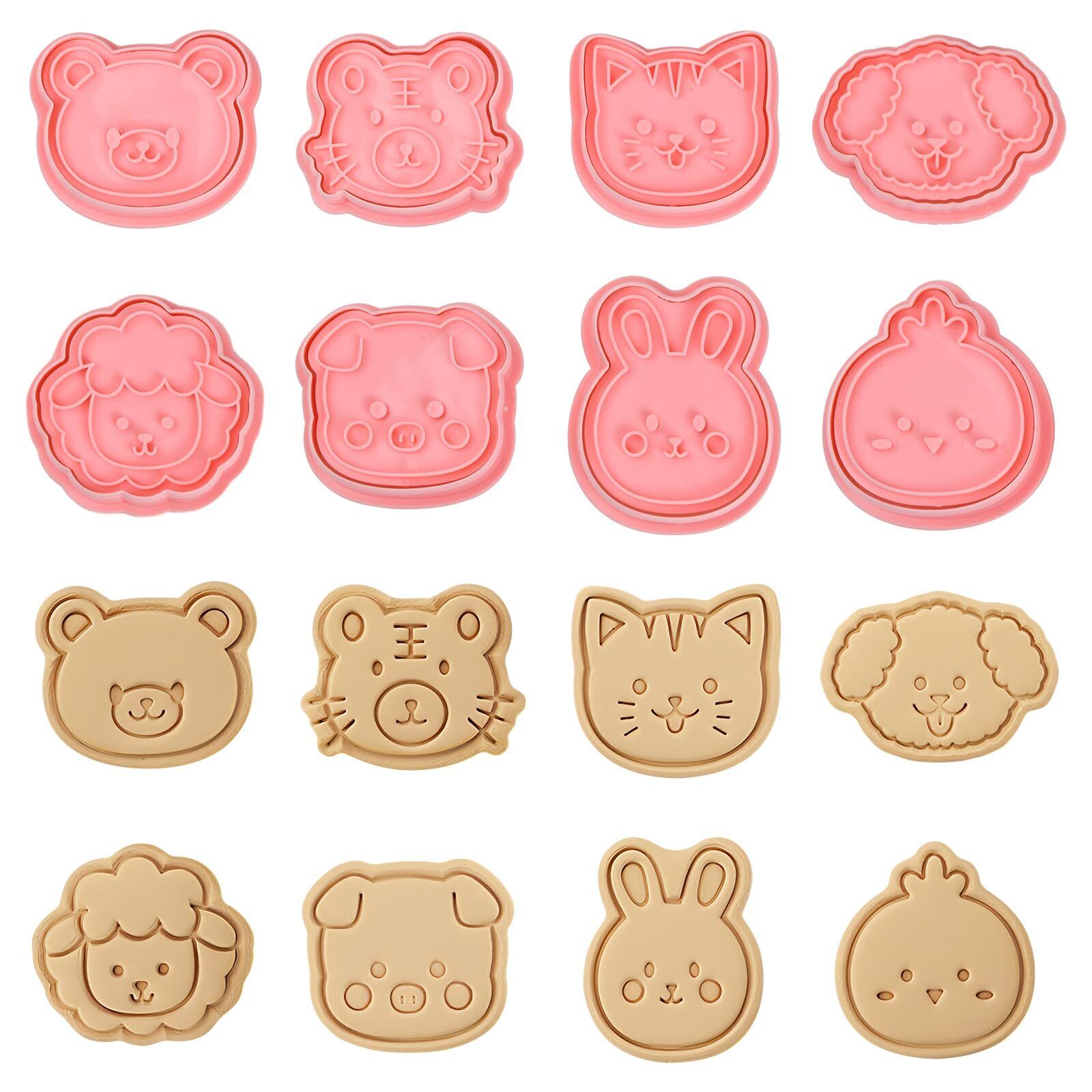 Volumoon 8 Pezzi Formine per Biscotti Formine Biscotti Animali Biscotti Plast...