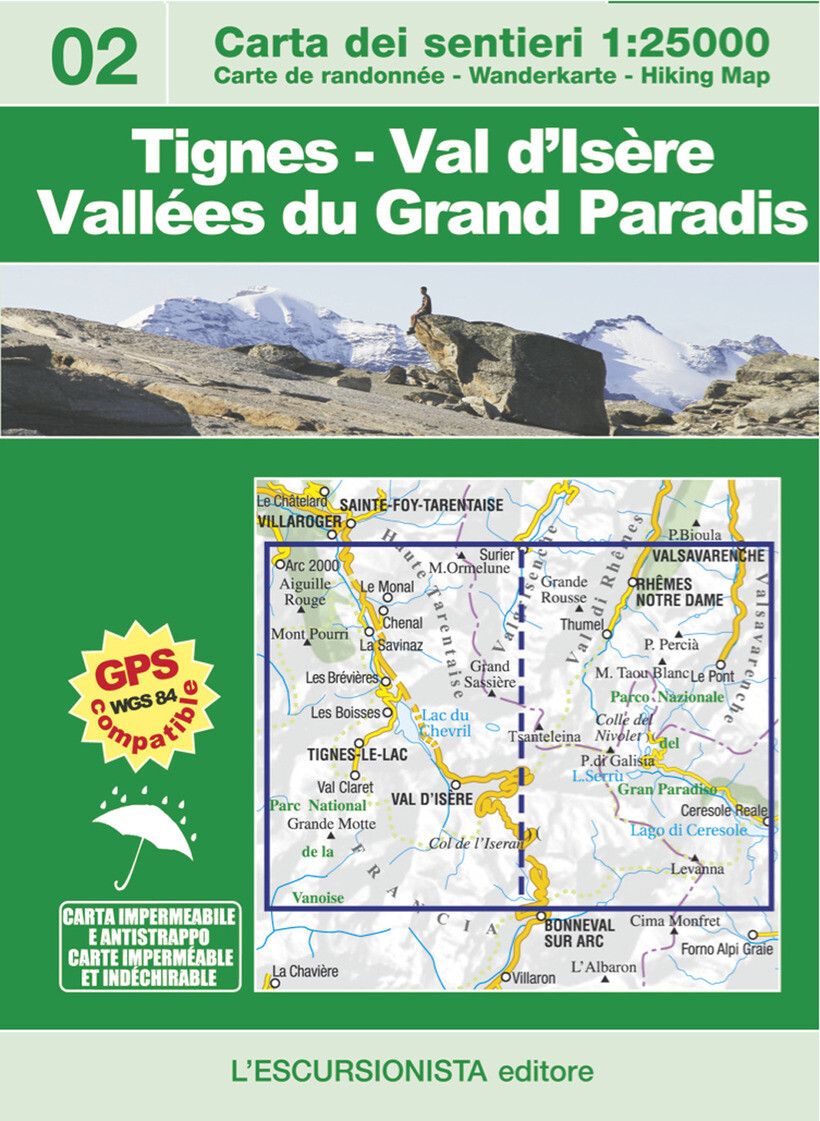 TIGNES-VAL D'ISÈRE-VALLÉES DU GRAND PARADIS. EDIZ. ITALIANA, INGLESE, TEDESCA E