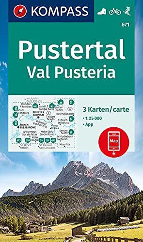 9783991211266 KOMPASS Wanderkarte Pustertal, Val Pusteria 1:25 0...itouren.: 671
