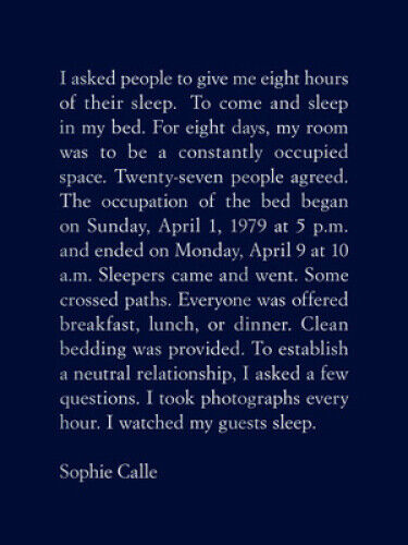 Sophie Calle: The Sleepers by Sophie Calle