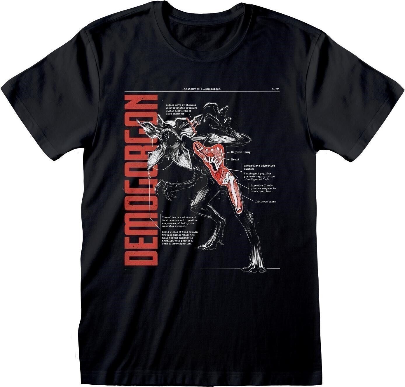 Stranger Things: Anatomy Of A Demogorgon Black (T-Shirt Unisex Tg. L) -