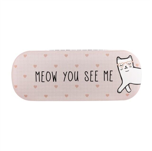 Cutie Cat Meow You See Me Glasses Case Book NUOVO