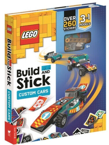 LEGO® Build and Stick: Custom Cars (Includes LEGO pieces, book and over 260