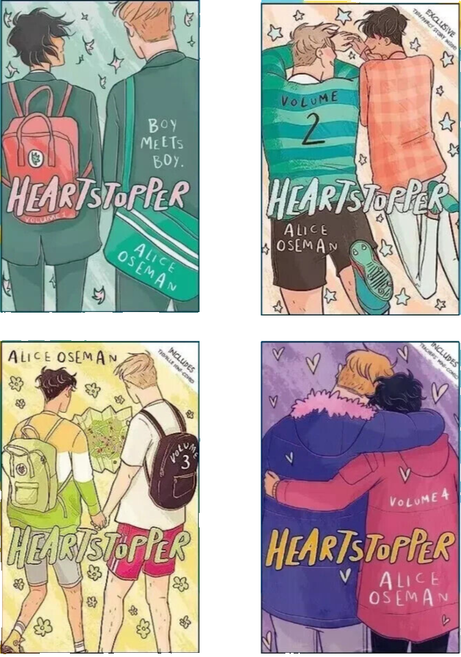 Heartstopper Alice Oseman Set Collezione 4 Libri Volumi 1-4 Nuovo Stock Spedi...
