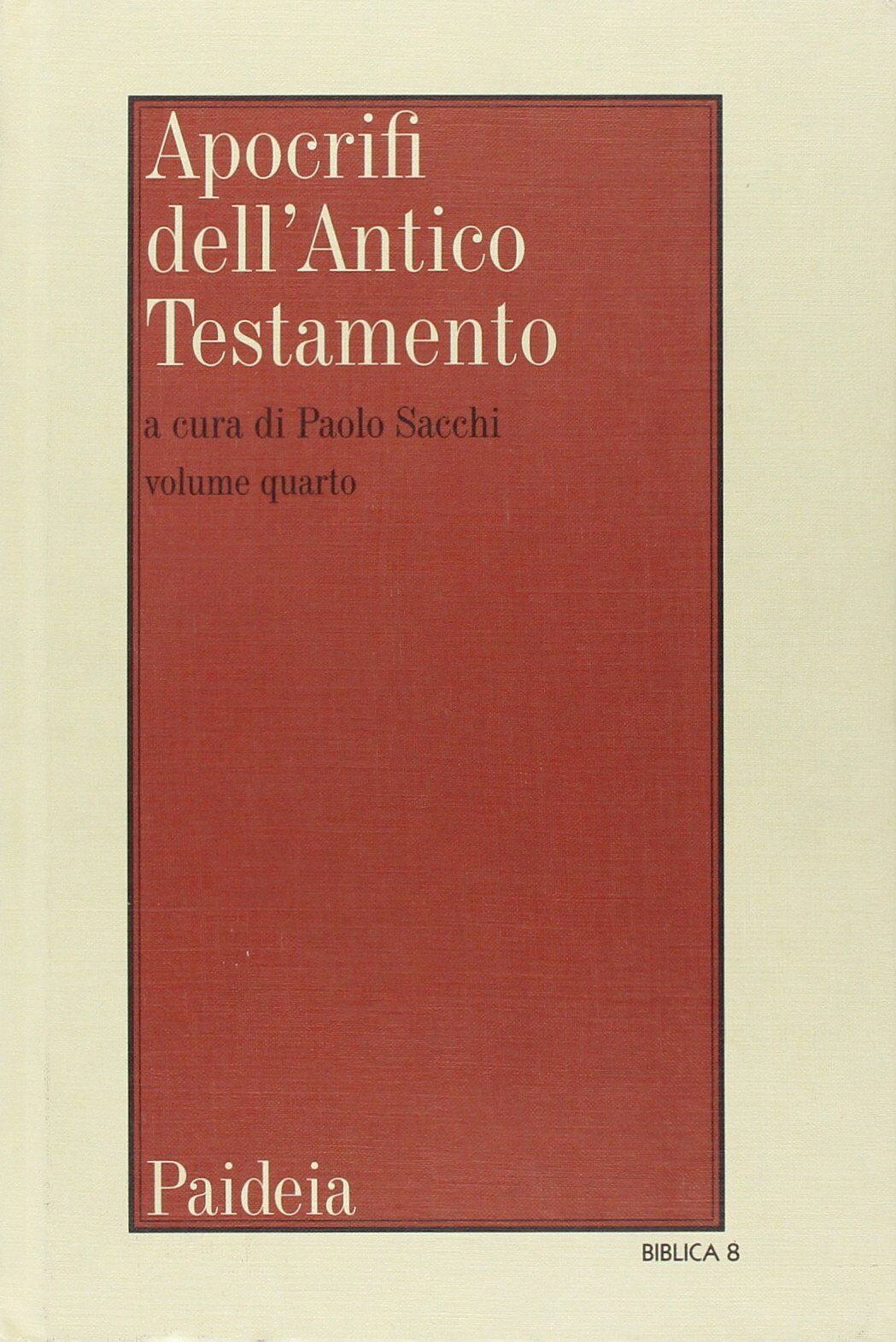 9788839405876 Apocrifi dell'Antico Testamento (Vol. 4) - P. Sacchi