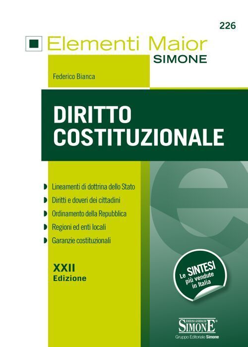 Libri Federico Bianca - Diritto Costituzionale