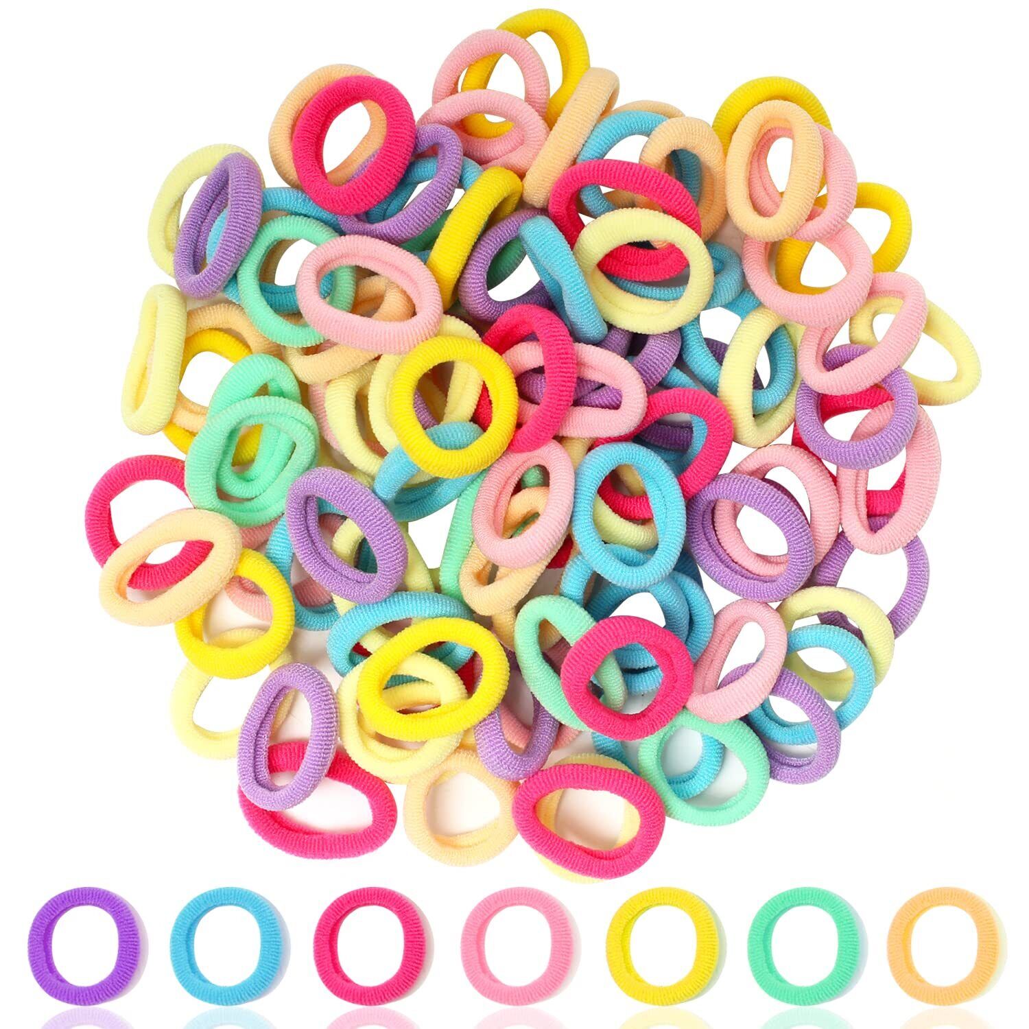 Cooetr Elastici Capelli Bambina 100 Pezzi Elastici Capelli Bambini Elastici p...