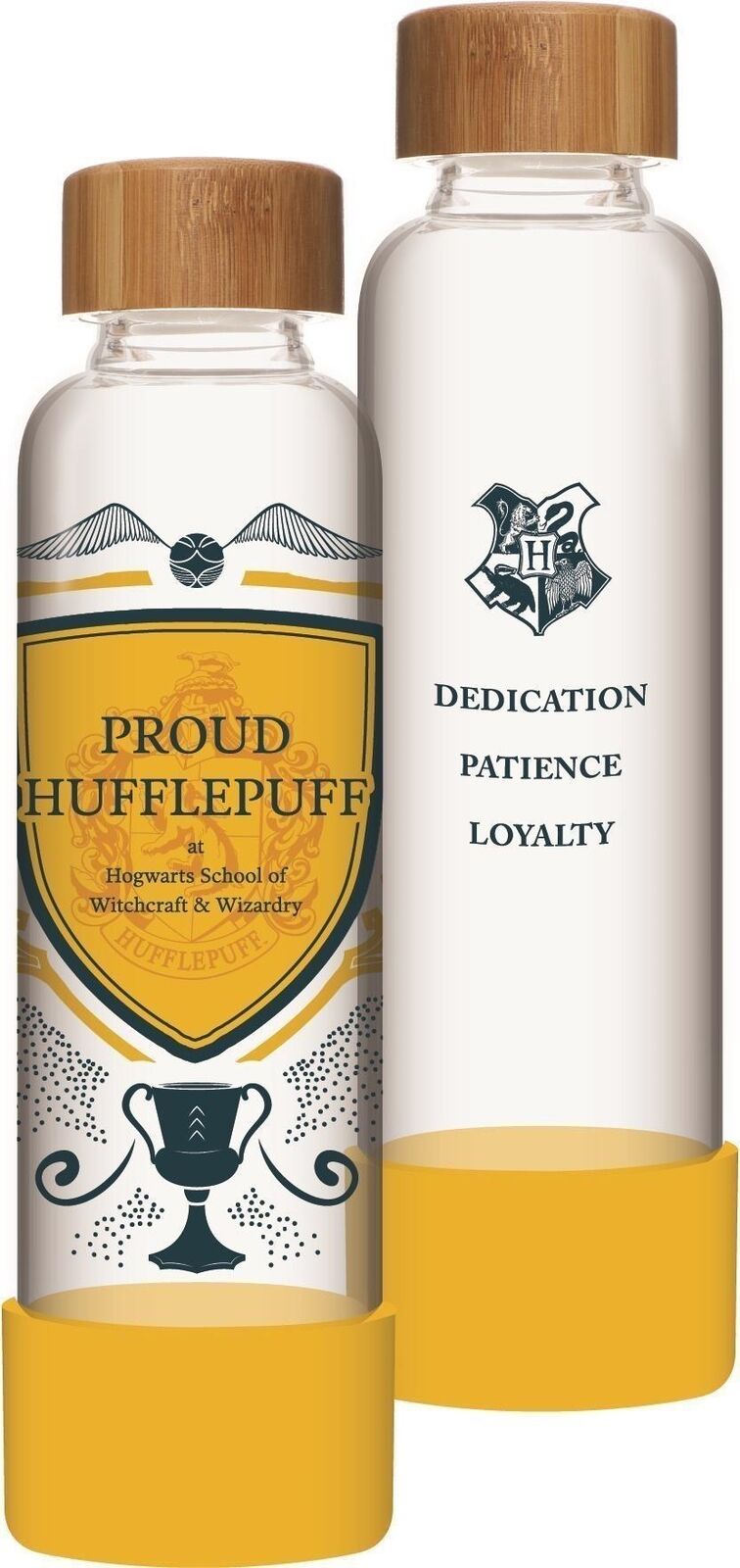 Harry Potter: Half Moon Bay - Proud Hufflepuff (Water Bottle Glass 500 Ml / Bott