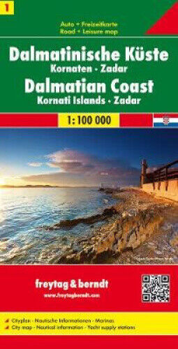 Sheet 1, Dalmatian Coast - Kornati Islands - Zadar Road Map 1:100 000
