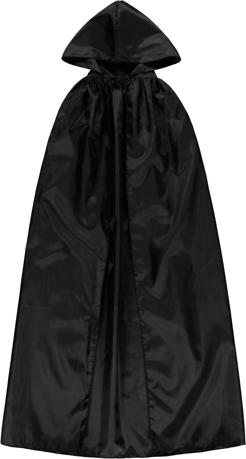 Costume Accessory Nylon Black Hooded Cape One S H -