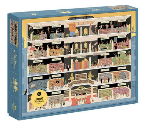 In the Bookstore 1000 Piece Puzzle: 1000 Piece Puzzle by Giacomo Gambineri