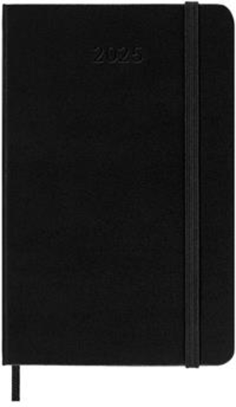 12 MONTHS, WEEKLY, HORIZONTAL. POCKET, HARD COVER, BLACK -  8056999270476