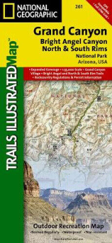 Grand Canyon, Bright Angel Canyon/north & South Rims: Trails Illustrated