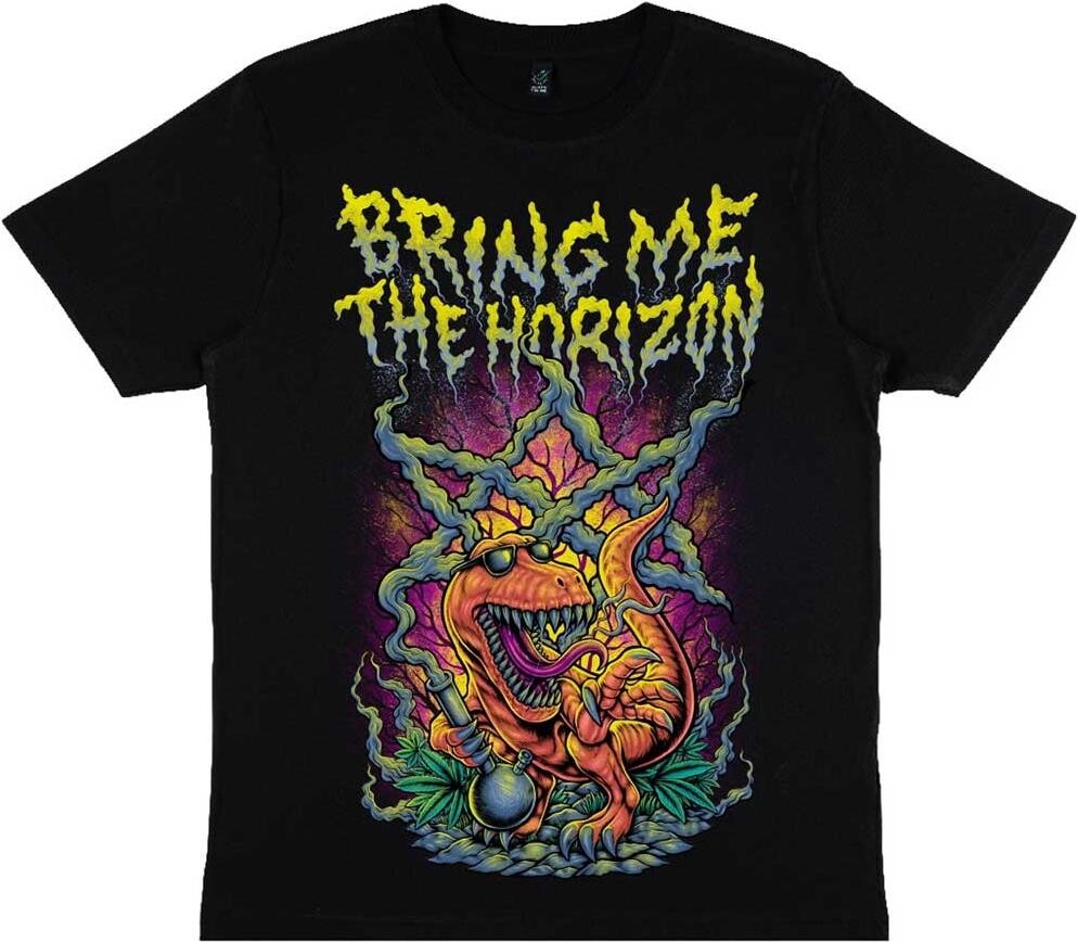 Bring Me The Horizon: Smoking Dinosaur (T-Shirt Unisex Tg. M) -