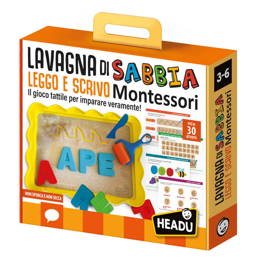 LAVAGNA DI SABBIA LEGGO E SCRIVO MONTESSORI - MONTESSORI 8059591422403