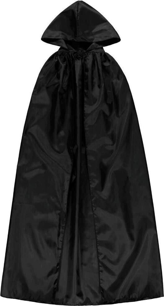 Costume Accessory Nylon Black Hooded Cape - Chi H -