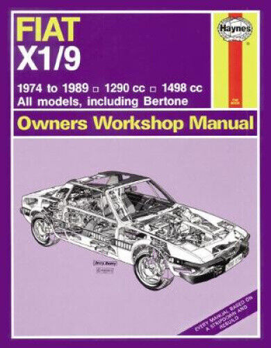 Fiat X1/9 (74 - 89) Haynes Repair Manual by Haynes Publishing