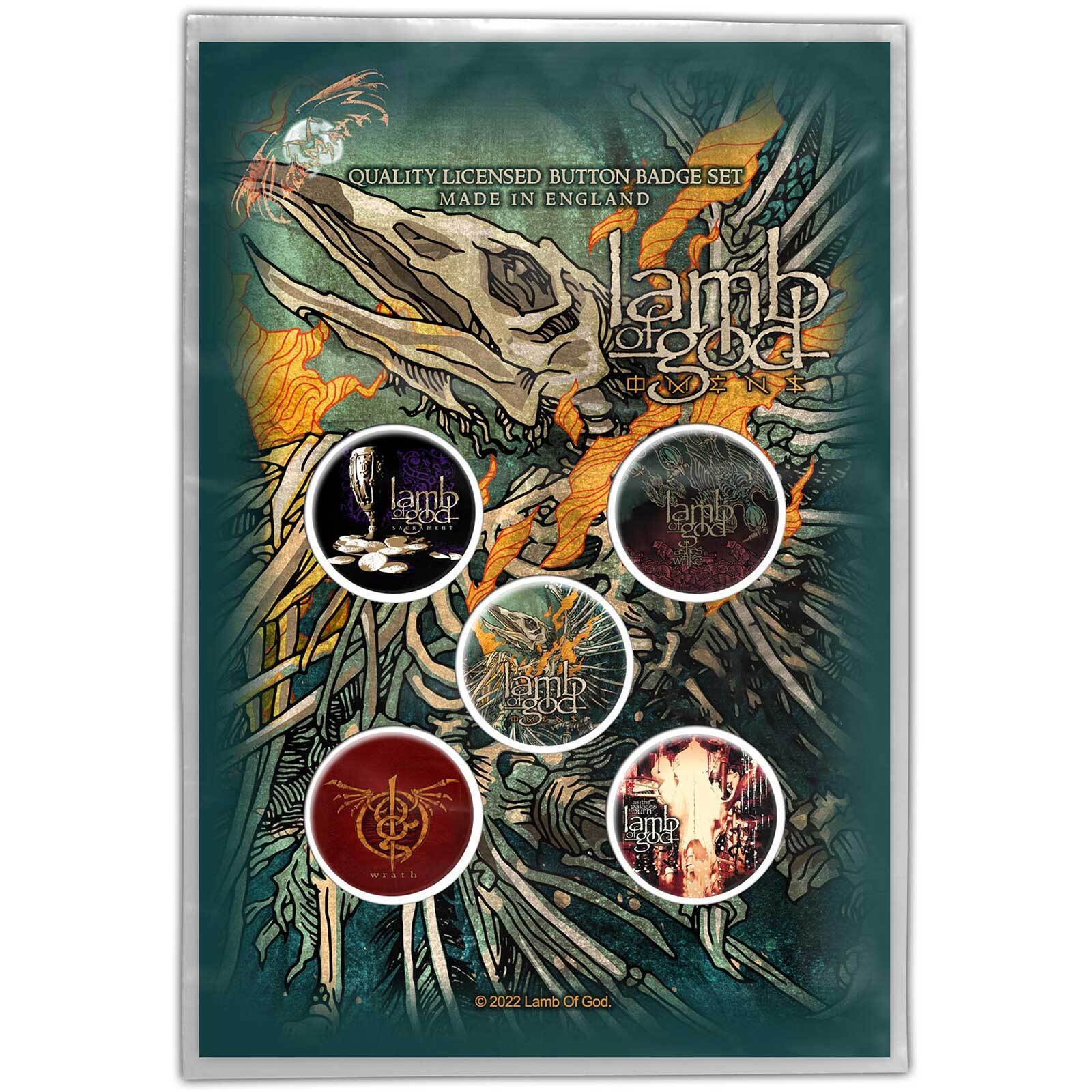 Lamb Of God: Rock Off - Omens (Button Badge Pack / Spille) -