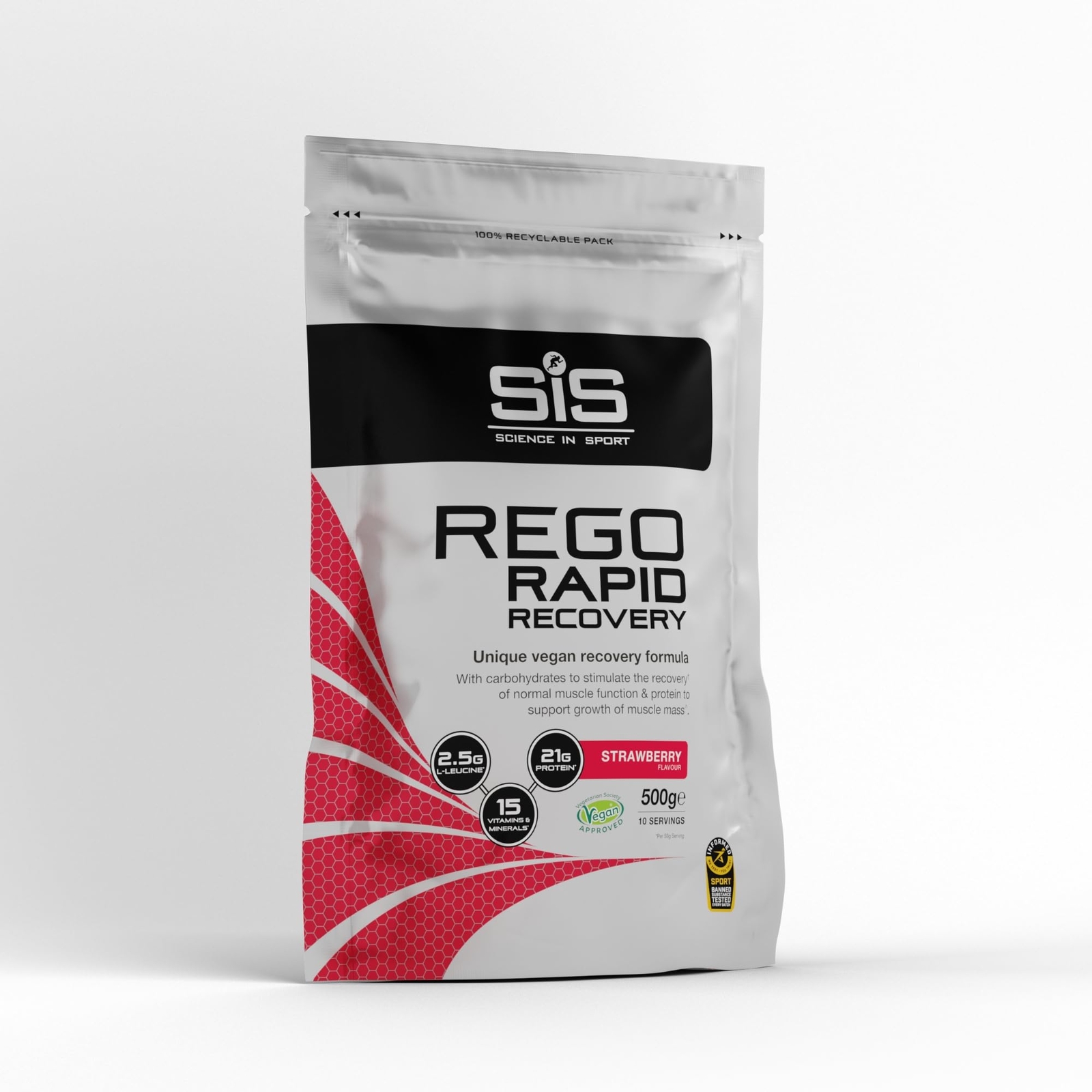 REGO Rapid Recovery Drink Powder - 500G - Strawberry CYCLING AC NUOVO