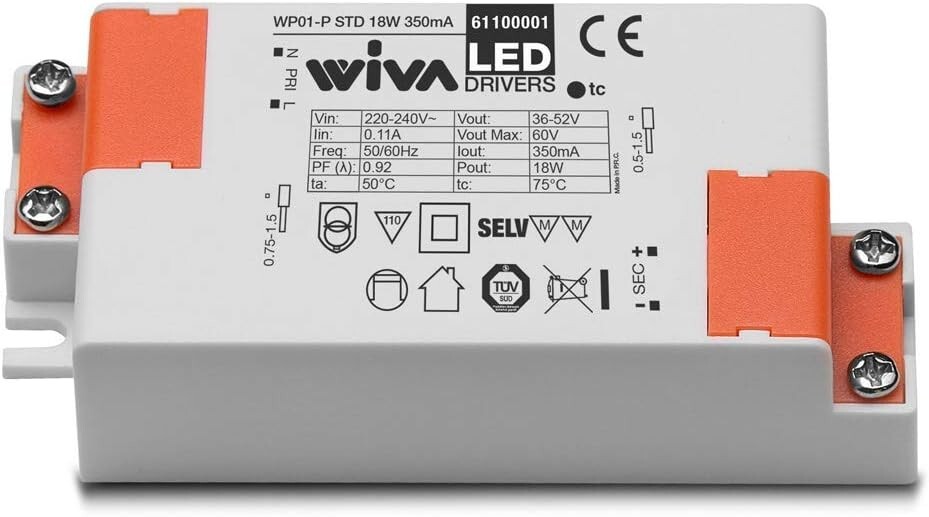 Alimentatore Wp01-p std 18w 350ma