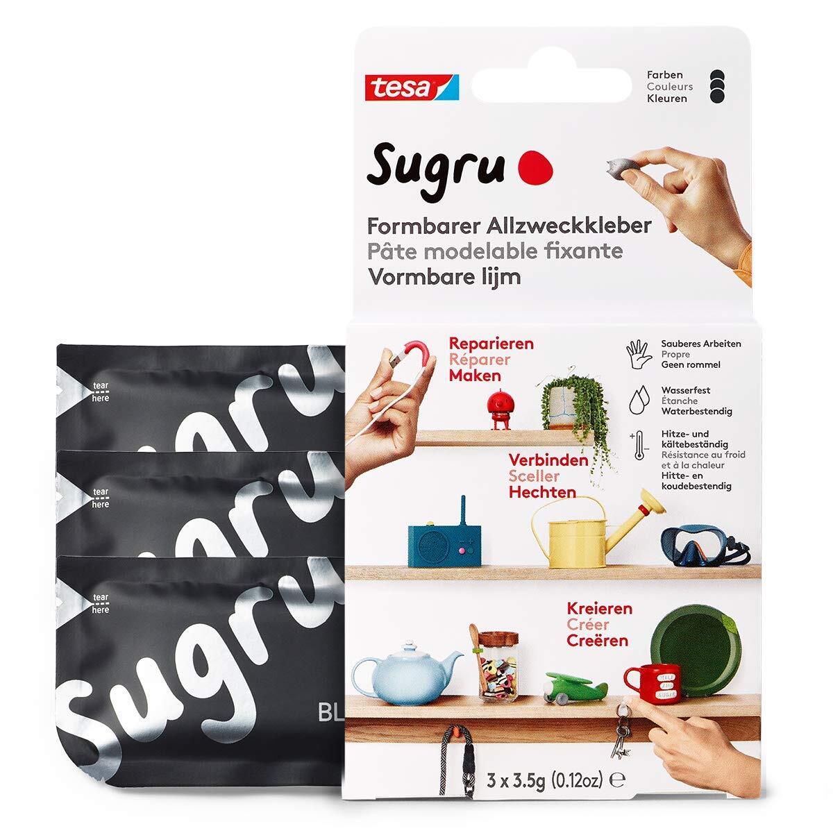 tesa Sugru formbarer Allzweckkleber 3er Schwarz NUOVO