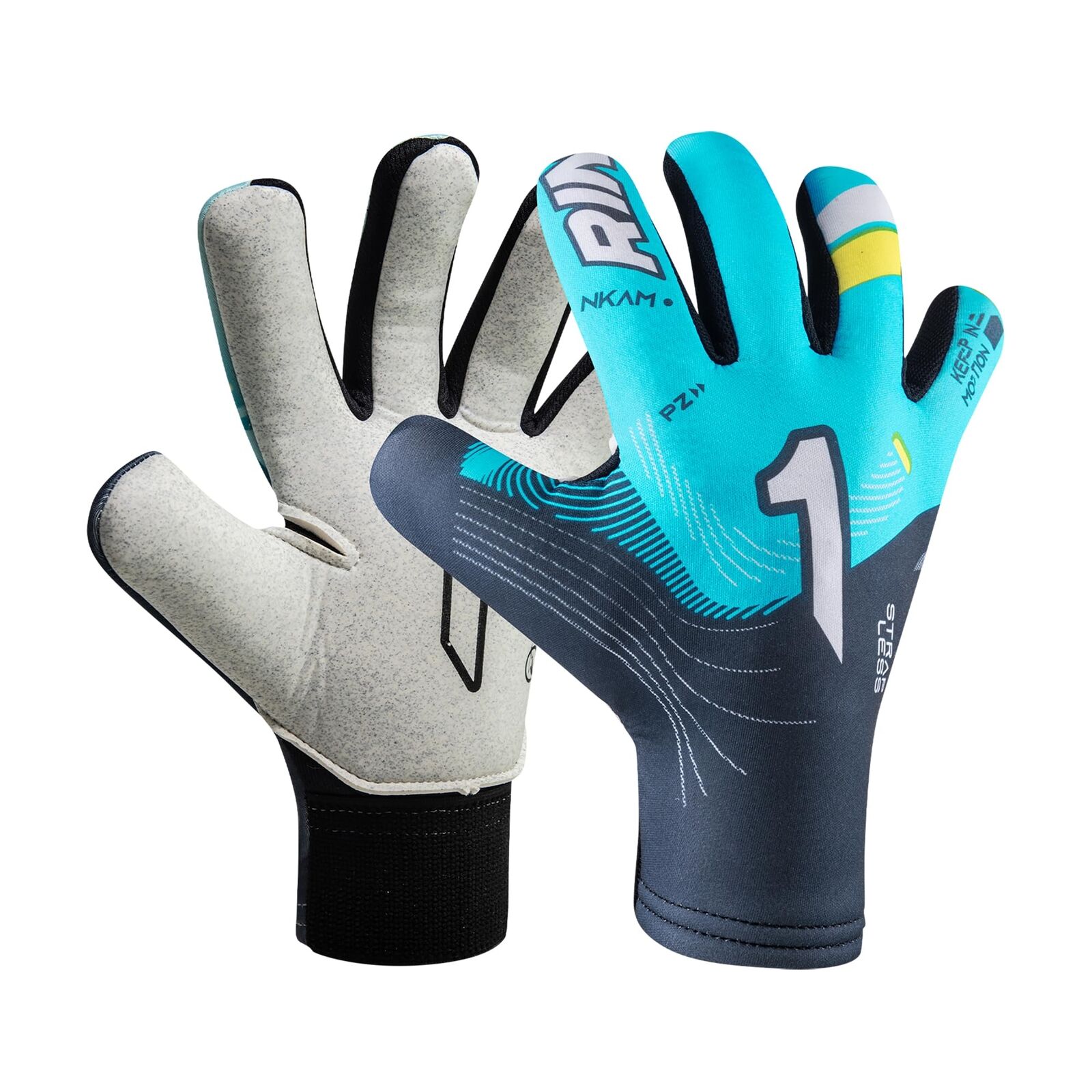 Goalkeeper Gloves Rinat Nkam As (Turf) Water Adults (Size: 10) NUOVO