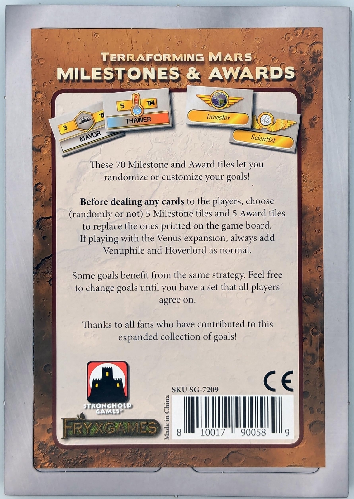 Terraforming Mars: Milestones And Awards Expansion ACC NUOVO