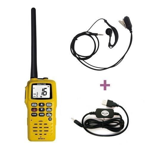 1436153 PACCHETTO VHF portatile - Navicom - RT411+220V Caricatore - Cavo USB