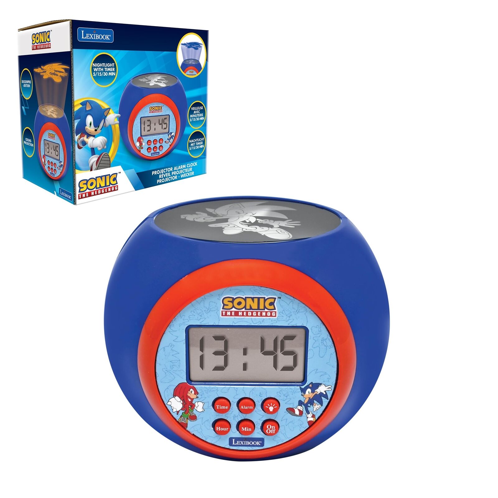 Lexibook - Sonic Projector Alarm Clock (Rl977Sn) Toy NUOVO