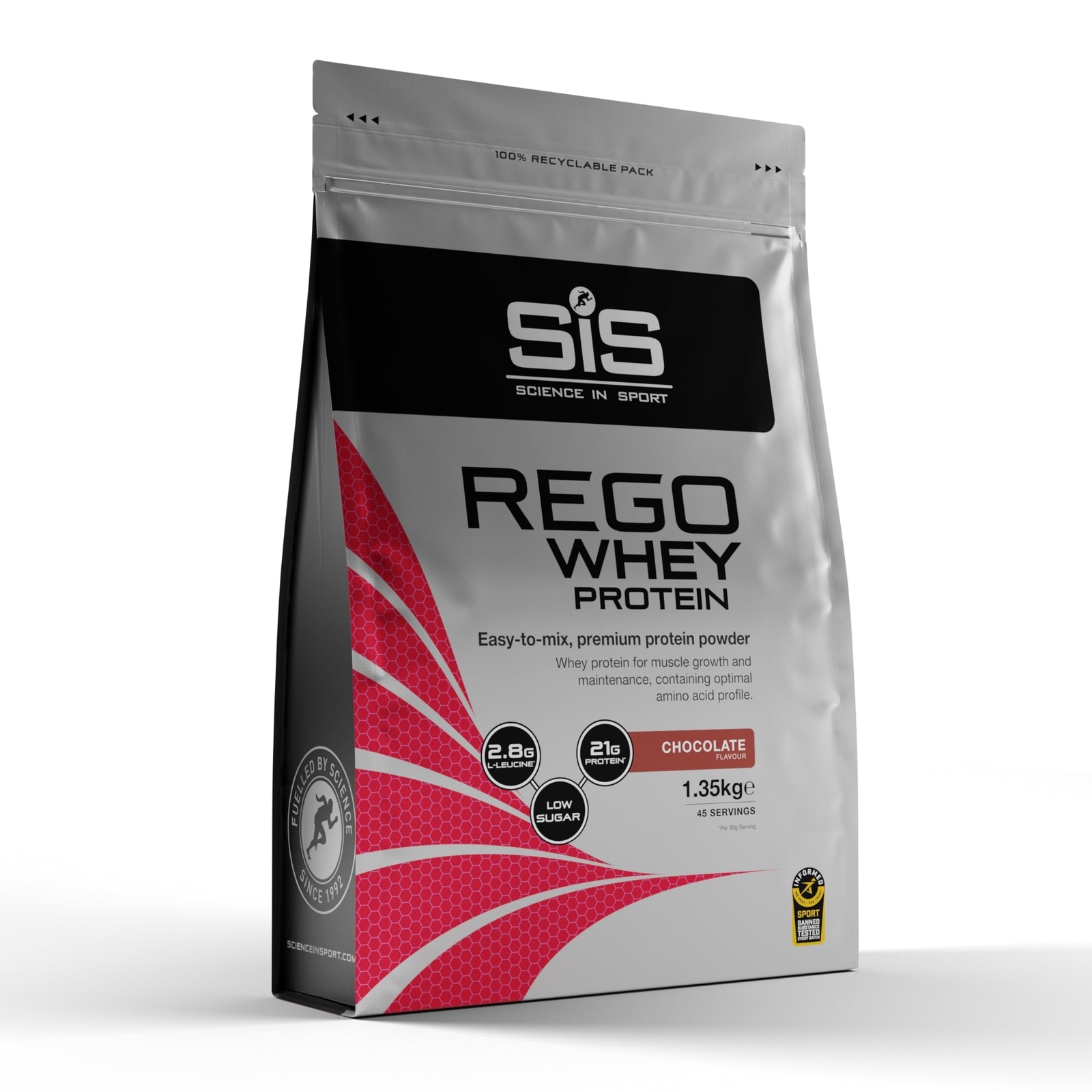 REGO Whey Protein Drink Powder - 1.35kg - Chocolate CYCLING AC NUOVO