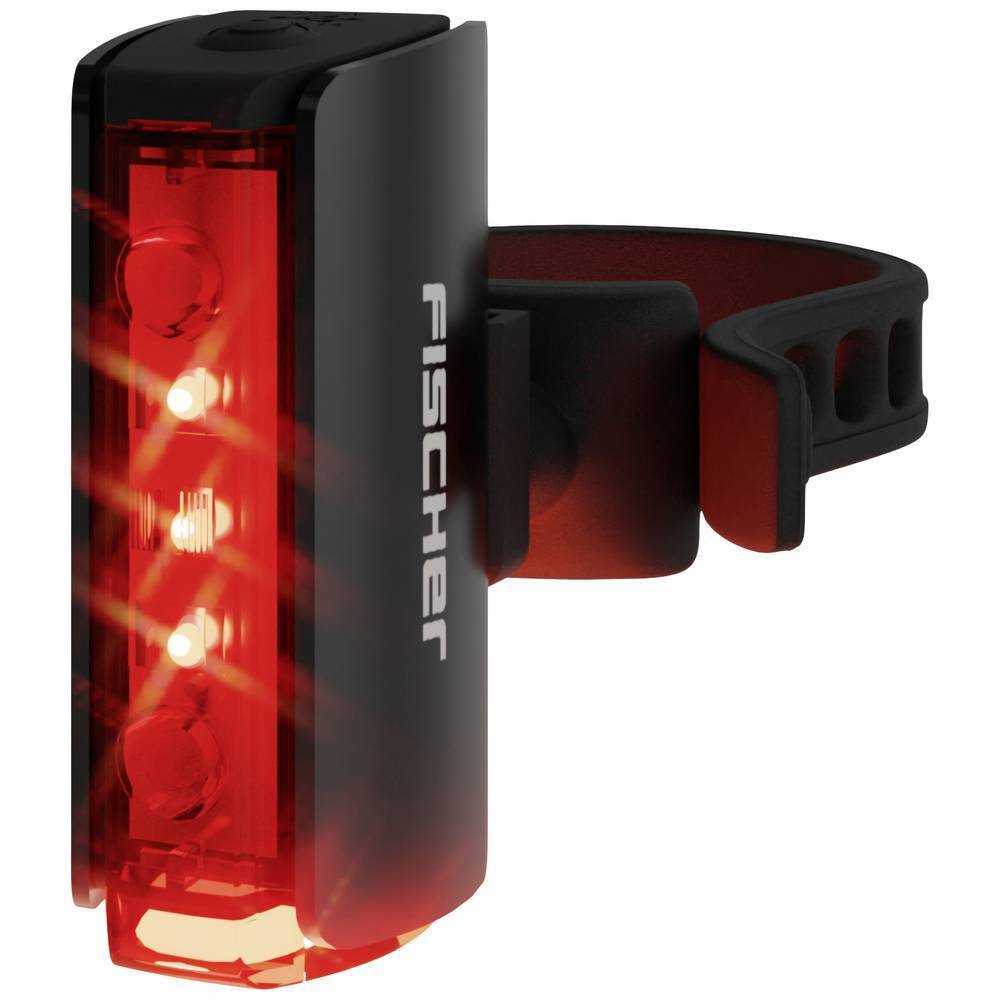 FISCHER FAHRRAD Fanale posteriore PLUS TWIN STOP LED (monocolore) Nero