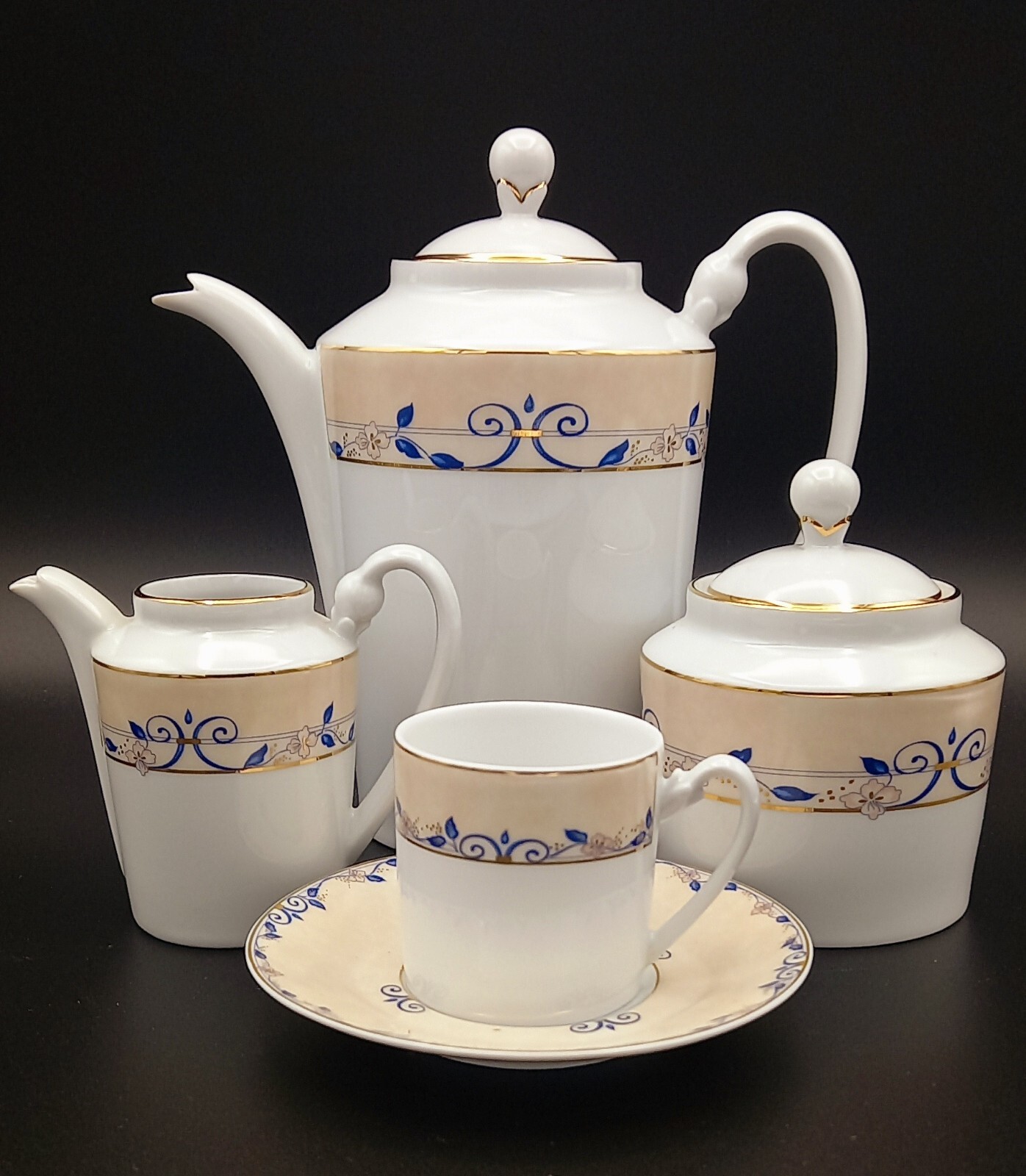 Servizio Caffè 15 Pz  Porcellana Limoges Jardin D'Antan Guy Degrenne *81791