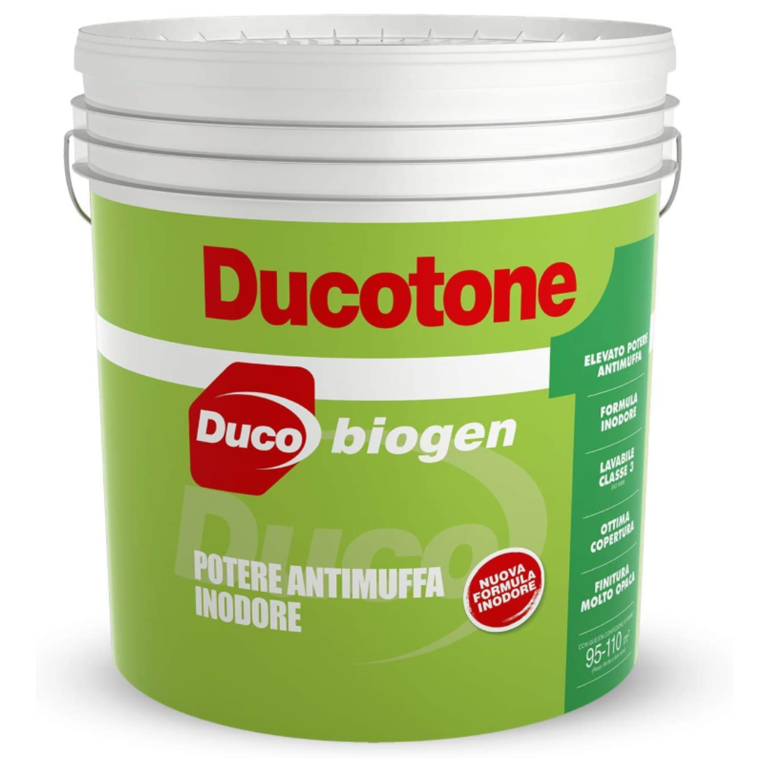 DUCOTONE BIOGEN PITTURA MURALE IDROPITTURA ANTIMUFFA ANTIALGA CUCINA BAGNO lt 5