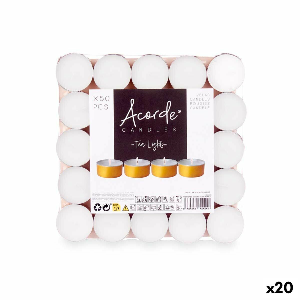 Set di Candele Tea Lights [20 Unità]