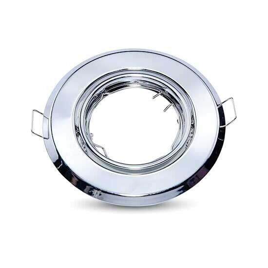 V-TAC VT-817 Portafaretto da incasso orientabile pacco 2 pezzi rotondo metallo c