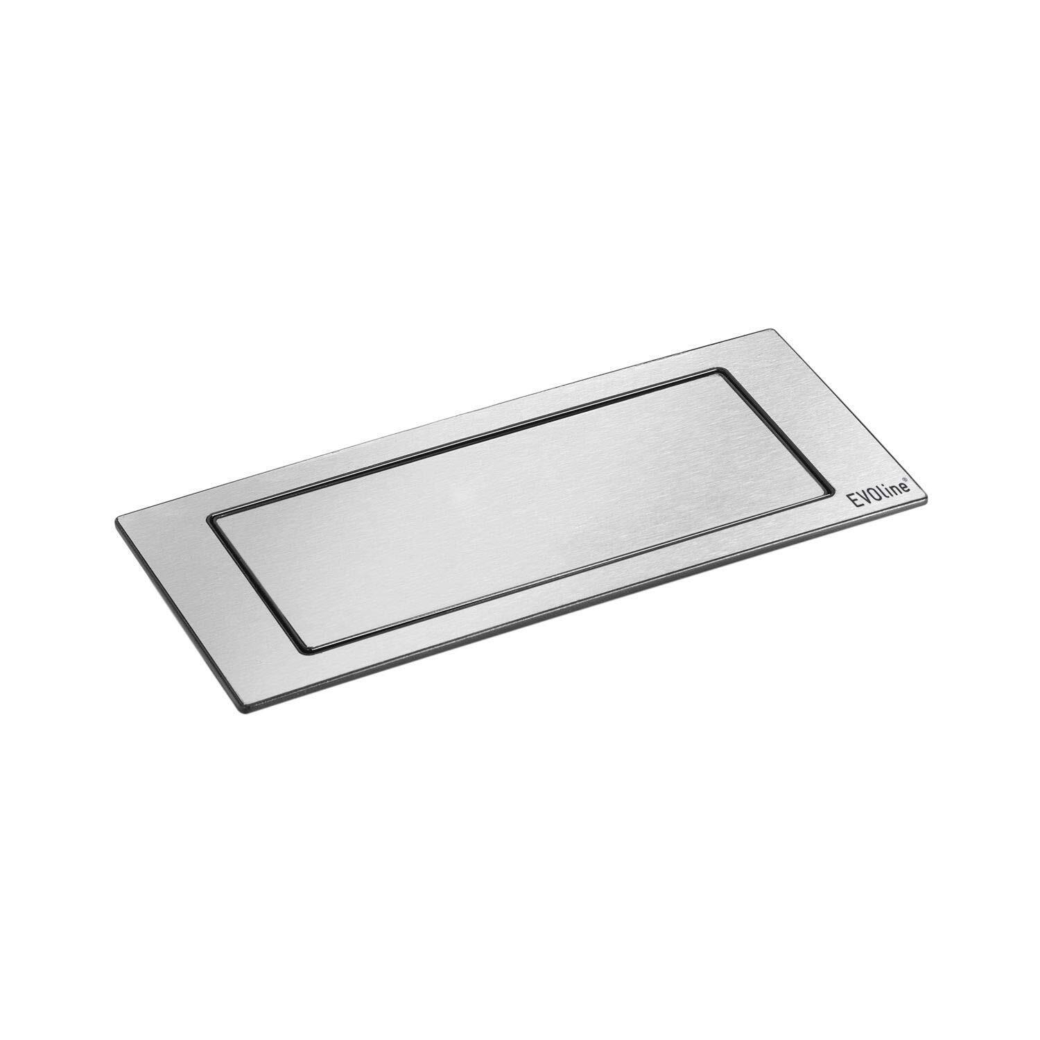 EVOline BackFlip 2 scatole Schuko 1 caricatore USB-C in acciaio inox