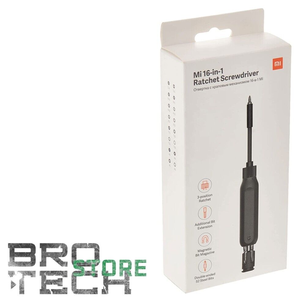 XIAOMI MI 16-IN-1 RATCHET SCREWDRIVER BLACK CACCIAVITE A CRICCHETTO 16 PUNTE