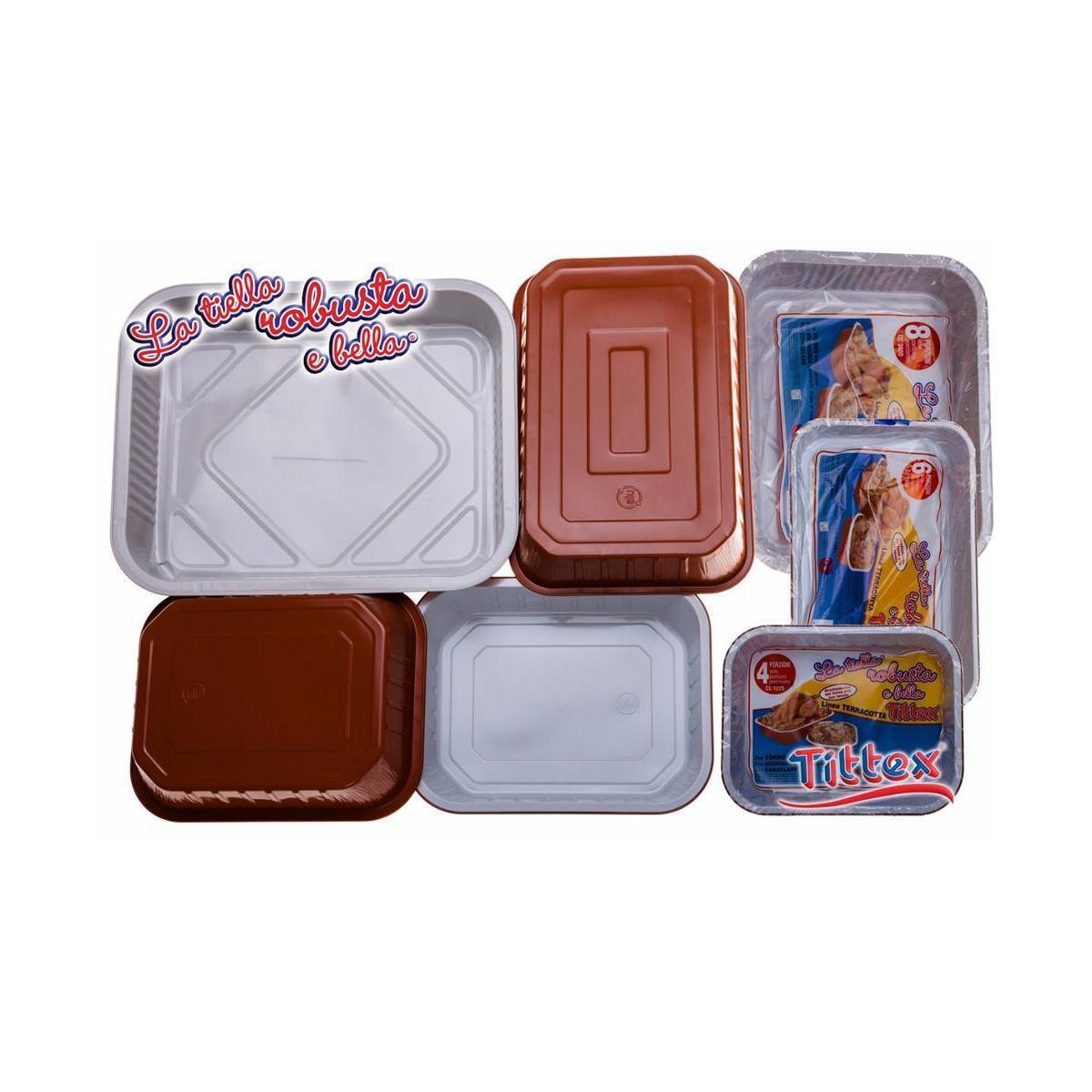 CONTENITORI RETTANGOLARE "LA TIELLA TERRACOTTA " 4 PORZ. 3PZ