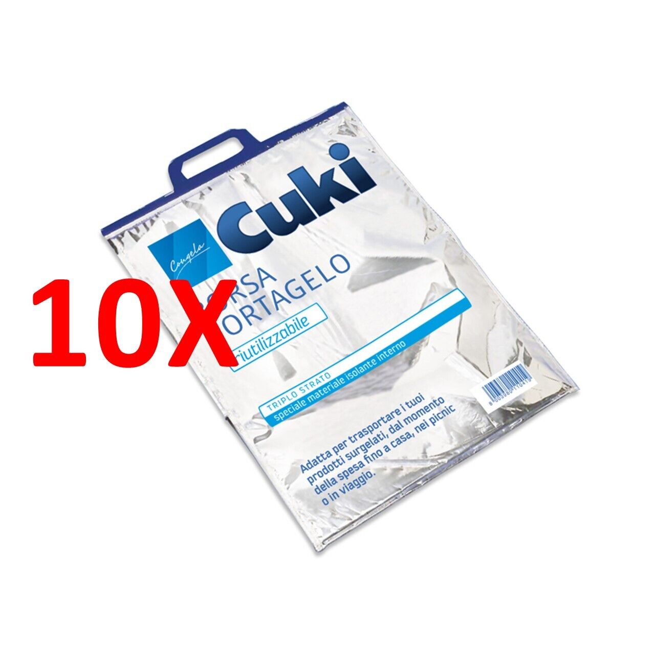10 X Cuki Borsa Portagelo Grande - Cm 40x50