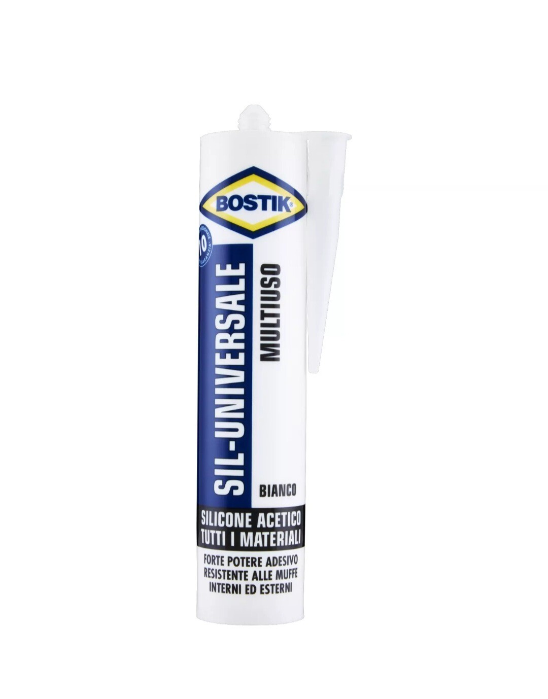 SILICONE BIANCO ANTIMUFFA PER SANITARI - BIANCO BOSTIK N.4 Pezzi