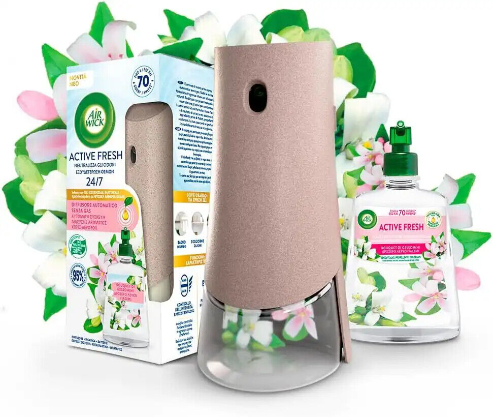 Airwick Active Fresh Deodorante per Ambienti Fragranza Bouquet di Gelsomini