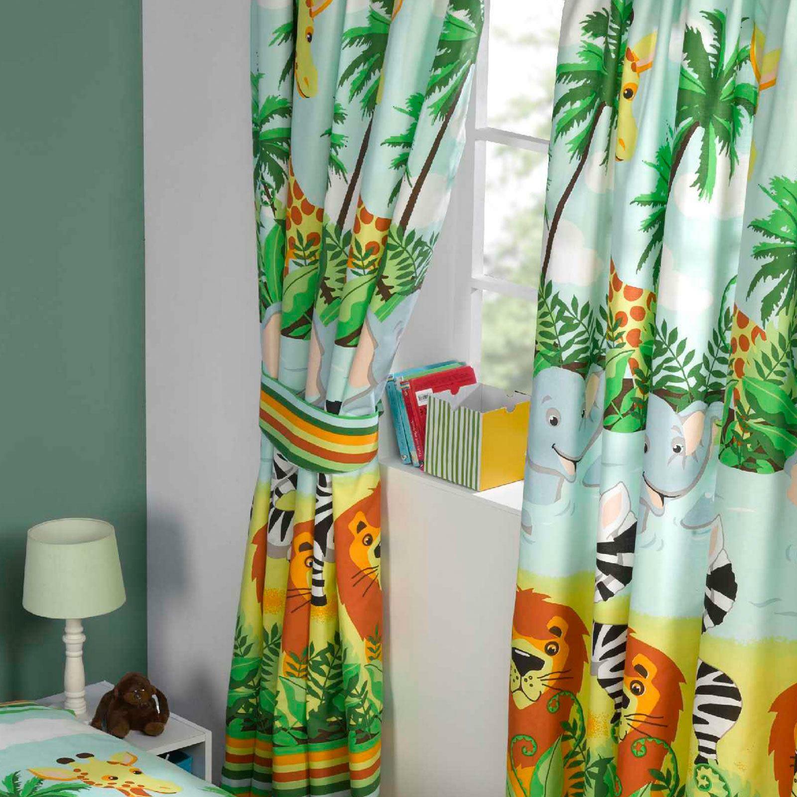 Jungle-Tastic 168cm x 183cm Tende Completamente Foderate Con Fermatende Leone