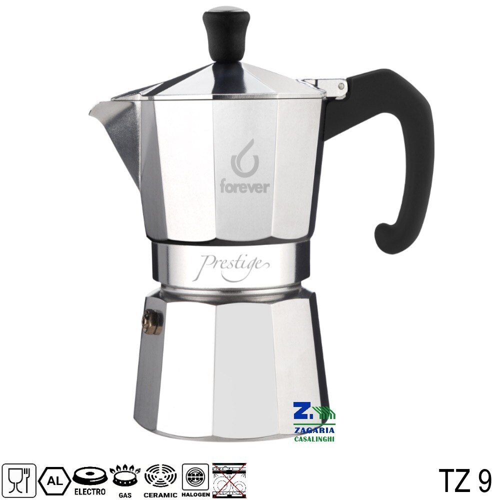 CAFFETTIERA 9 TZ TAZZA FOREVER MISS MOKA PRESTIGE DESIGN CLASSICO