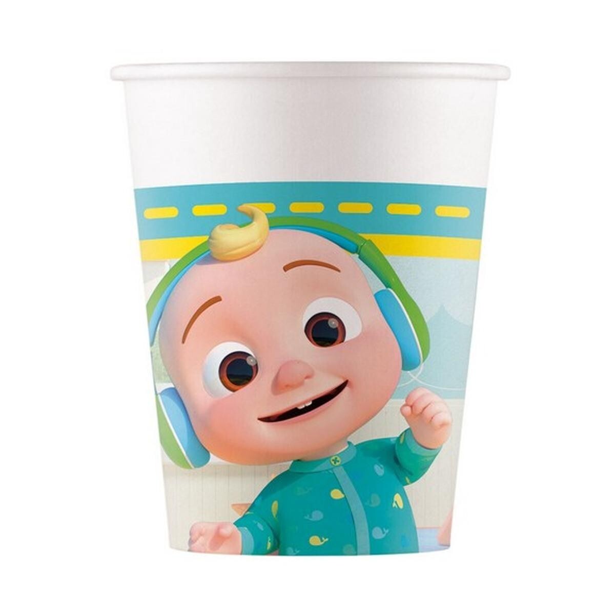 8 BICCHIERI CARTA COCOMELON 200ML bicchiere