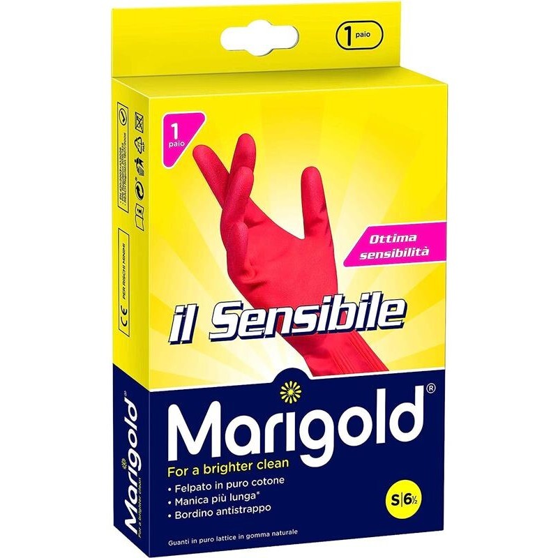 MARIGOLD GUANTI IN LATTICE CON INTERNO FELPATO TAGLIA S 6 1/2